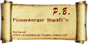 Pissenberger Bogdán névjegykártya